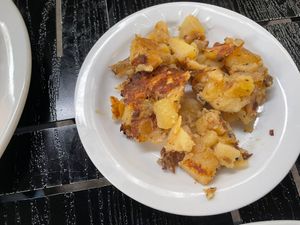 Vegan potato hash at Moose Coffee in Manchester