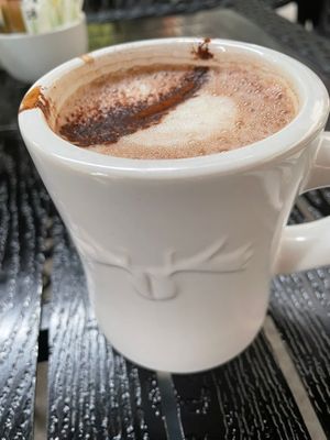 Vegan hot chocolate at Moose Coffee in Manchester