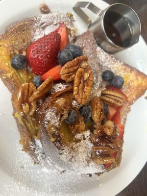 Vegan French toast   at Moose Coffee in Manchester