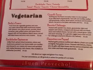 Guadalajara Fiesta Grill has been a favorite place for Veg options on Tucson's East Side for years.

Serves meat, vegan options available. Labelled vegetarian options and section of the menu. Vegan options on request. at Guadalajara Fiesta Grill in Tucson