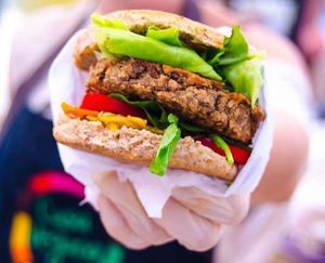 Vegan Burger
 at Casa Vegana in Buenos Aires