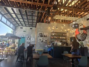 Inside the restaurant at The Wild Chive in Long Beach