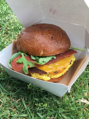 Breakfast burger  at The Wild Chive in Long Beach