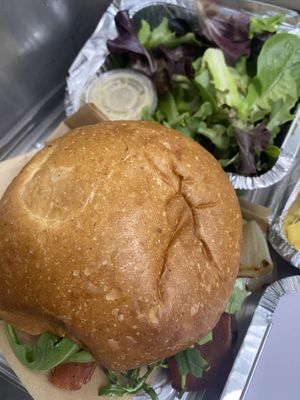 Shroom burger  at The Wild Chive in Long Beach