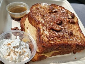 Special pumpkin french toast at The Wild Chive in Long Beach