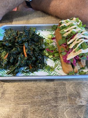 This is the Kale Salad with Bahnmi sammie, which my husband loved! at Branch Out in Paducah