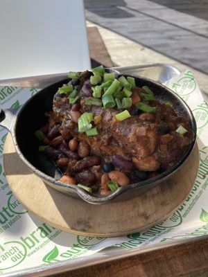 Husband’s beyond chili dog! at Branch Out in Paducah