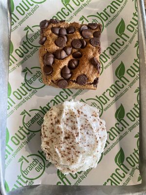 Chocolate chip blondie and a gingerbread cookie  at Branch Out in Paducah