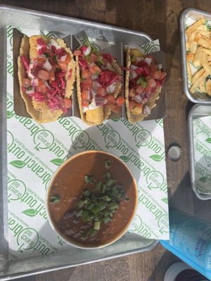 Hearts of Palm fish tacos and seasonal pumpkin chili  at Branch Out in Paducah
