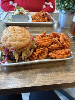 Oyster mushroom po boyy  at Branch Out in Paducah