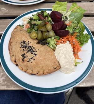 Vegan Pasty  at Crowes in Cardigan