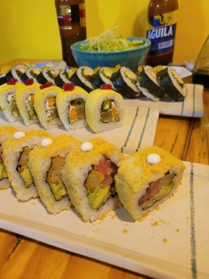 Maki Roll, Tropi Roll and the other one I forgot the name at Helecho in Medellin