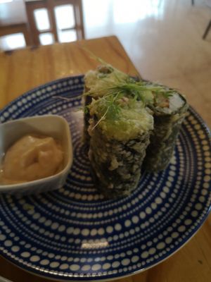 Sushi sticks with Avocado and Seitan at Helecho in Medellin