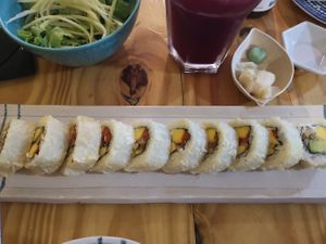 Tempura rolls at Helecho in Medellin