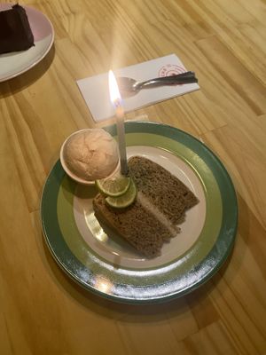 Lemon cake - was very good!  at Helecho in Medellin