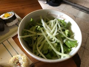 Side salad served with all sushi   at Helecho in Medellin