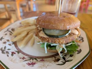 Burger with sweet bun at Helecho in Medellin