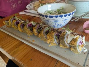 Big sushi roll at Helecho in Medellin