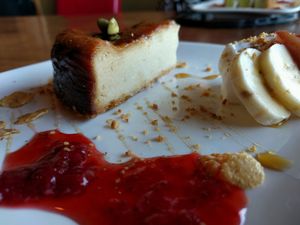 tofu cheesecake, not part of the lunch menu at Nyabinghi in Ikoma