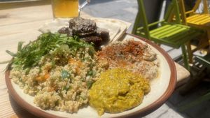 The “chickpea” falafel plate - about 7€  at The Chickpea in Crete