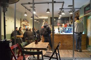 The chickpea at night at The Chickpea in Crete