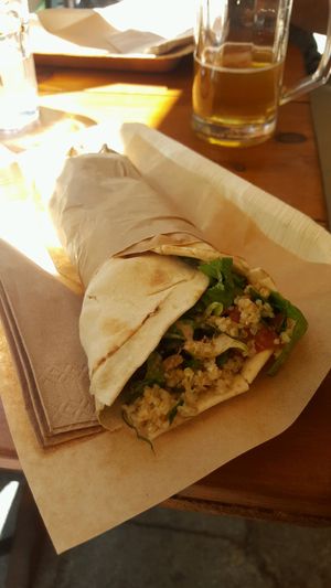 pita falafel at The Chickpea in Crete