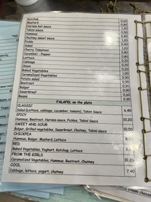 Page 2 of menu   at The Chickpea in Crete