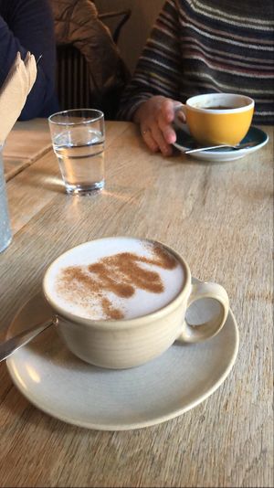 chai late w oat milk at Good Vibes Cafe in Falmouth