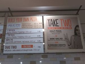 menu + cost at Blaze Pizza in Mason