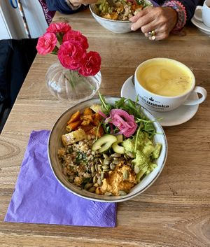 Delicious small bowl salad 💚  at Cafe Uneeka in Truro