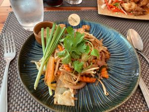 Vegan pad thai at Giggling Squid in Horsham