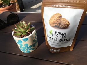 Dried but not baked tender Cookie Bites to go at Living Kitchen in Chapel Hill