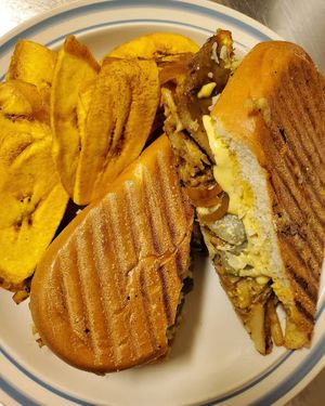 Vegan Cuban Sandwich available everyday in our menu... made with seitan & hearts of palm at Casa Yari in Chicago