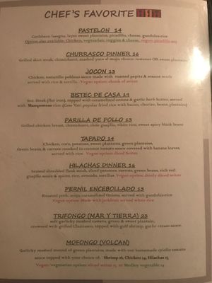 entrees at Casa Yari in Chicago