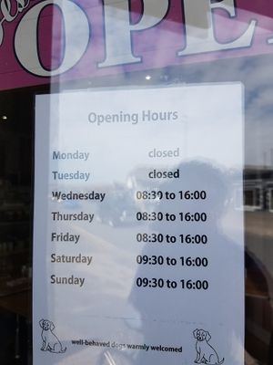 opening hours at The Road Shack Cafe in Peacehaven