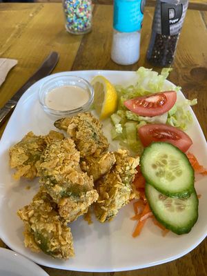 Avocado wings. Absolutely incredible.  at The Road Shack Cafe in Peacehaven