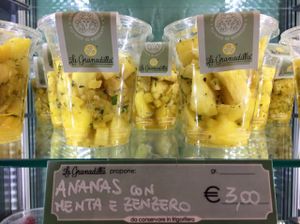 Ananas con menta e zenzero / ananas with mint and ginger  at La Granadilla in Forli