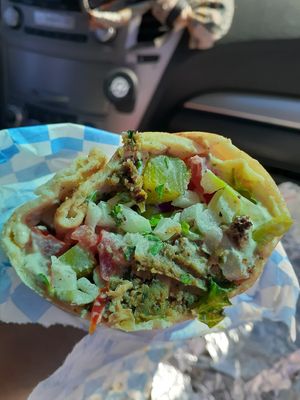Falafel sandwich at McBani Authentic Lebanese Cuisine in Seaside