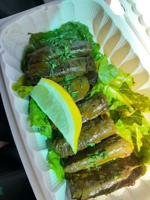 Stuffed grape leaves at McBani Authentic Lebanese Cuisine in Seaside