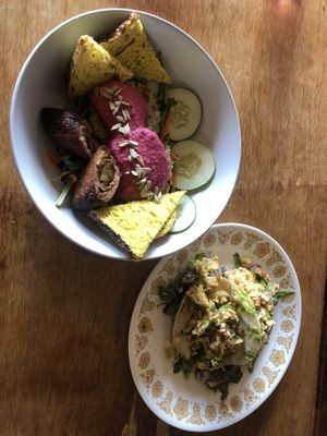 Brunch x2 vegetarian   at Obrigado Cafe in San Juan