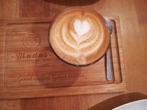 Oatmylk latte at Madal Coffee Co - Ferenciek Tere in Budapest