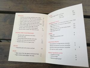 Menu at Beguta Taimetoidukohvik in Haapsalu