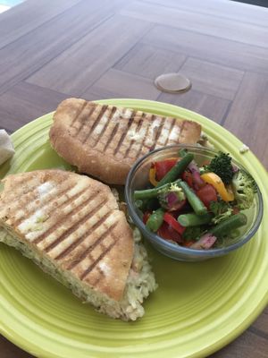 Spicy tempeh panini at Delicomb in Jacksonville Beach