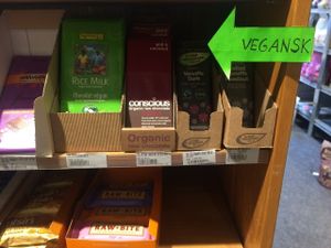 Some of the products in the store at Nava Helsemarked in Hellerup