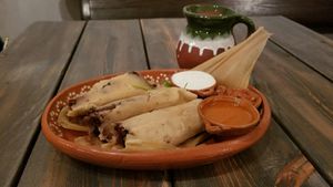 black bean tamales at Frida's Cafe in Hammond