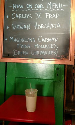 Vegan Horchata!!! at Frida's Cafe in Hammond
