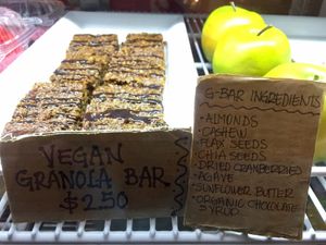 Vegan granola bars at Frida's Cafe in Hammond