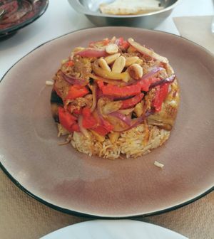 Maklube 100% vegetal #Veganuary at Alamir in Tenerife