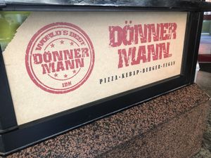 Sign on front of stand at Kebap Mann in Innsbruck