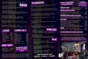 The Curly Cow´s menu 2019. at The Curly Cow in Witten